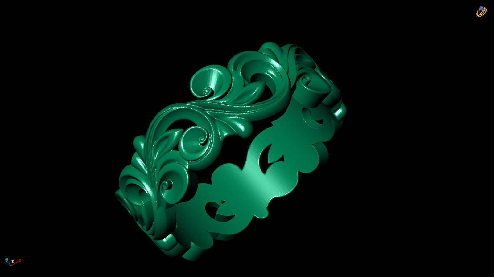 Ring Band R 0009 3D print model_8