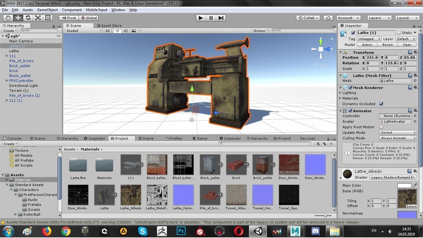 Lathe Low-poly 3D model_15