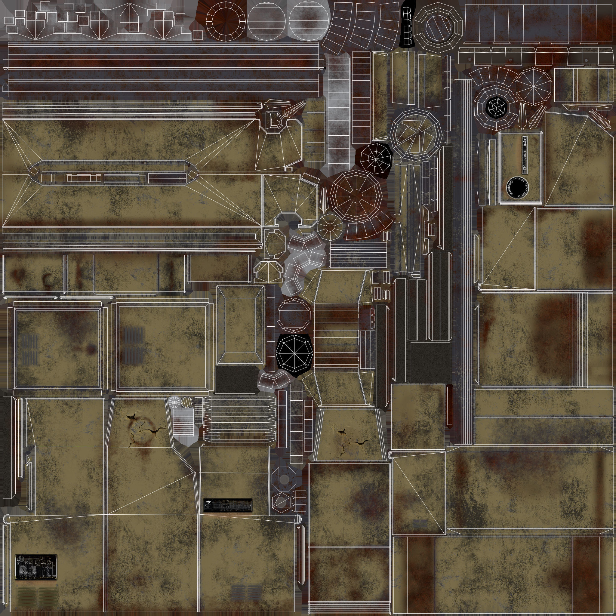 Lathe Low-poly 3D model_13