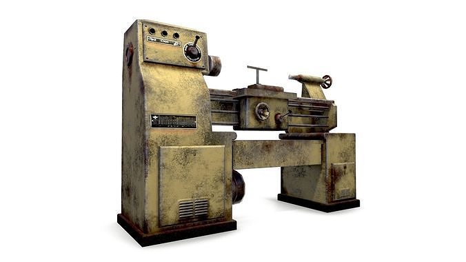 Lathe Low-poly 3D model