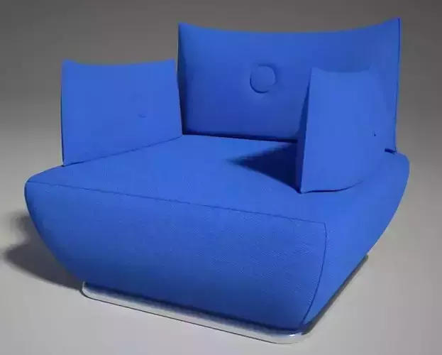 Dunder S600 sofa blu Mental Ray