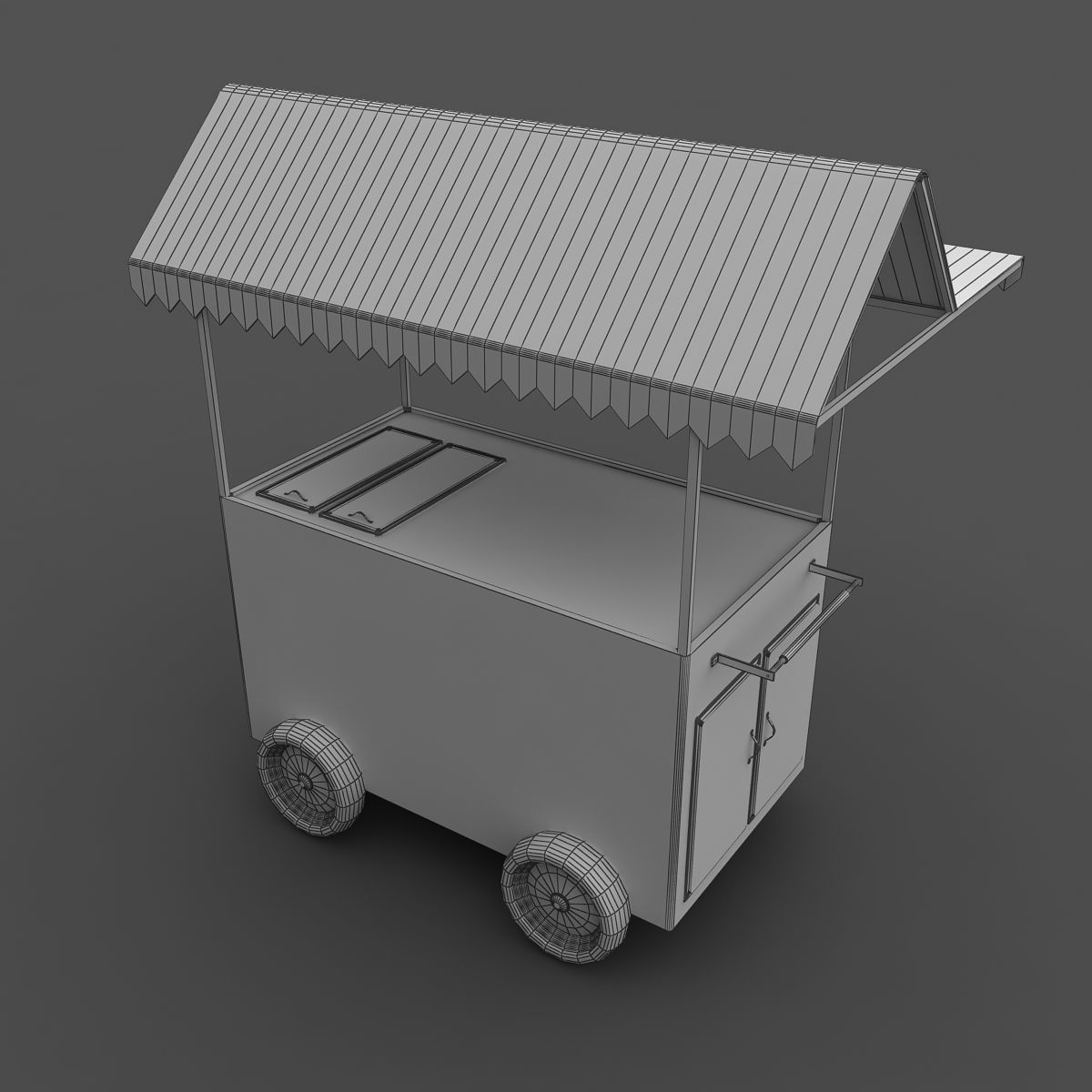Food Cart 3D model_4