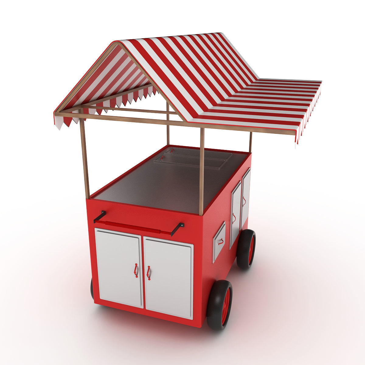 Food Cart 3D model_2