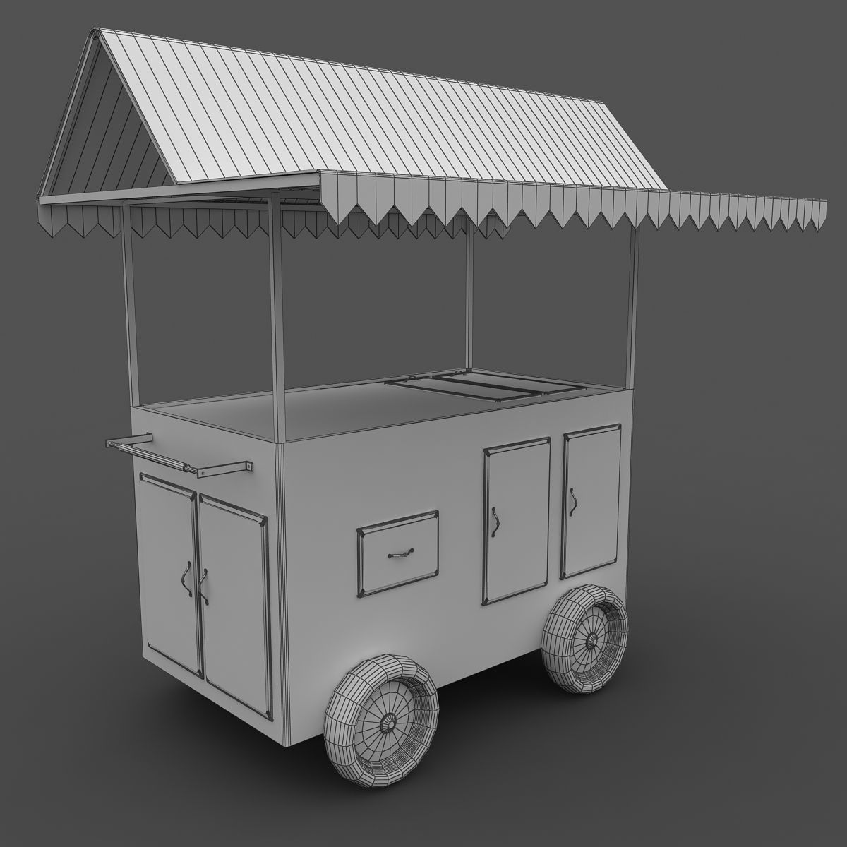 Food Cart 3D model_3