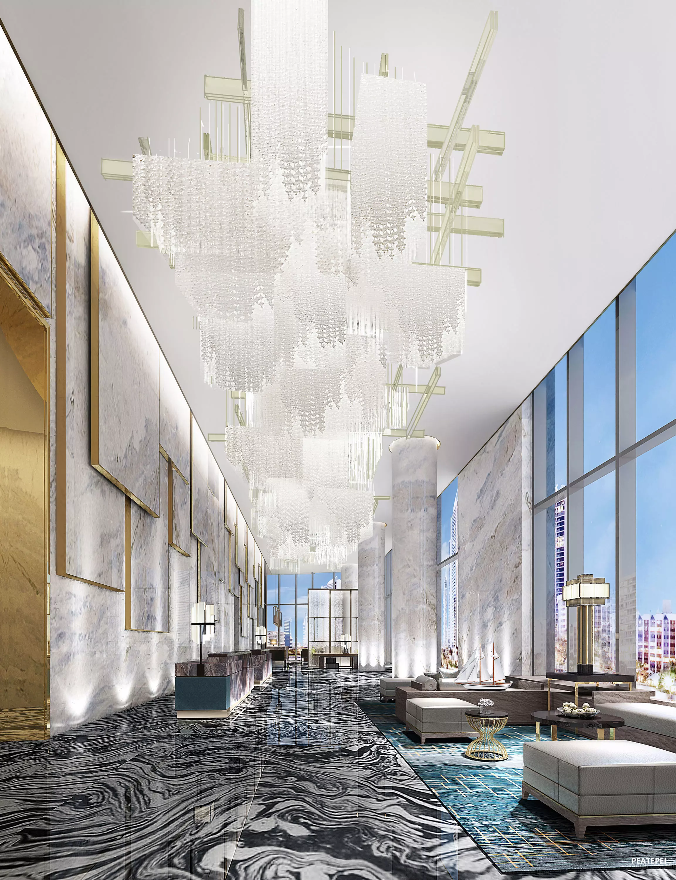 Hotel lobby 3d model 3D model_0