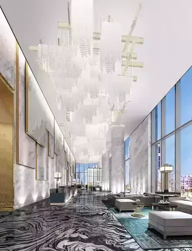 Hotel lobby 3d model 3D model