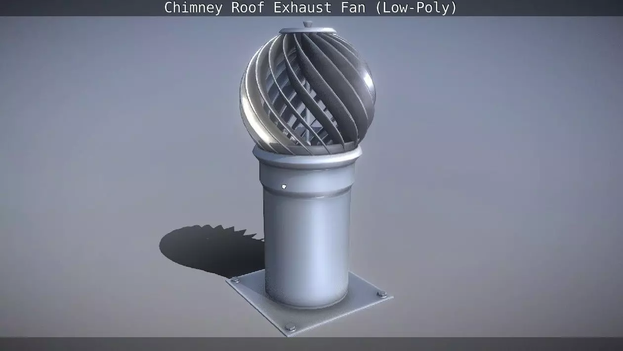 Chimney Roof Exhaust Fan Low-Poly Low-poly 3D model