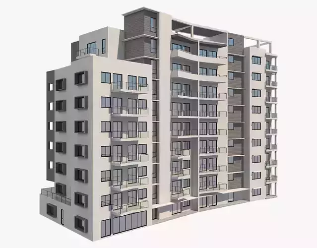 Apartment Building 7 3D model