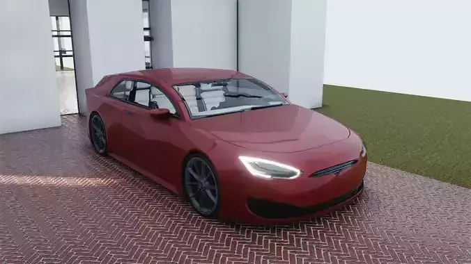 BLENDER EEVEE Brandless Small 2 door hatchback