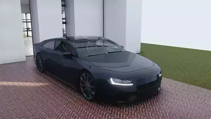 BLENDER EEVEE Brandless Mid Size 2 door coupe