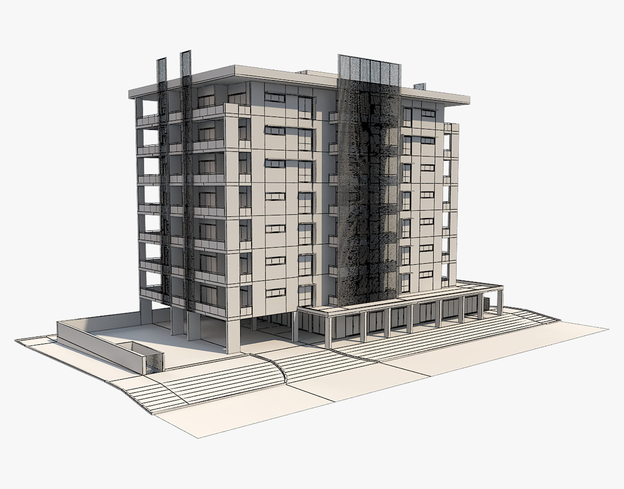 Apartment Building 8 3D model_18