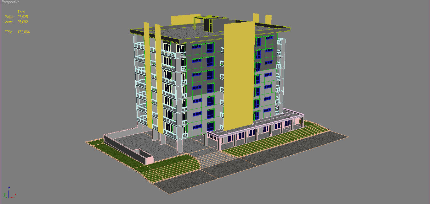 Apartment Building 8 3D model_10