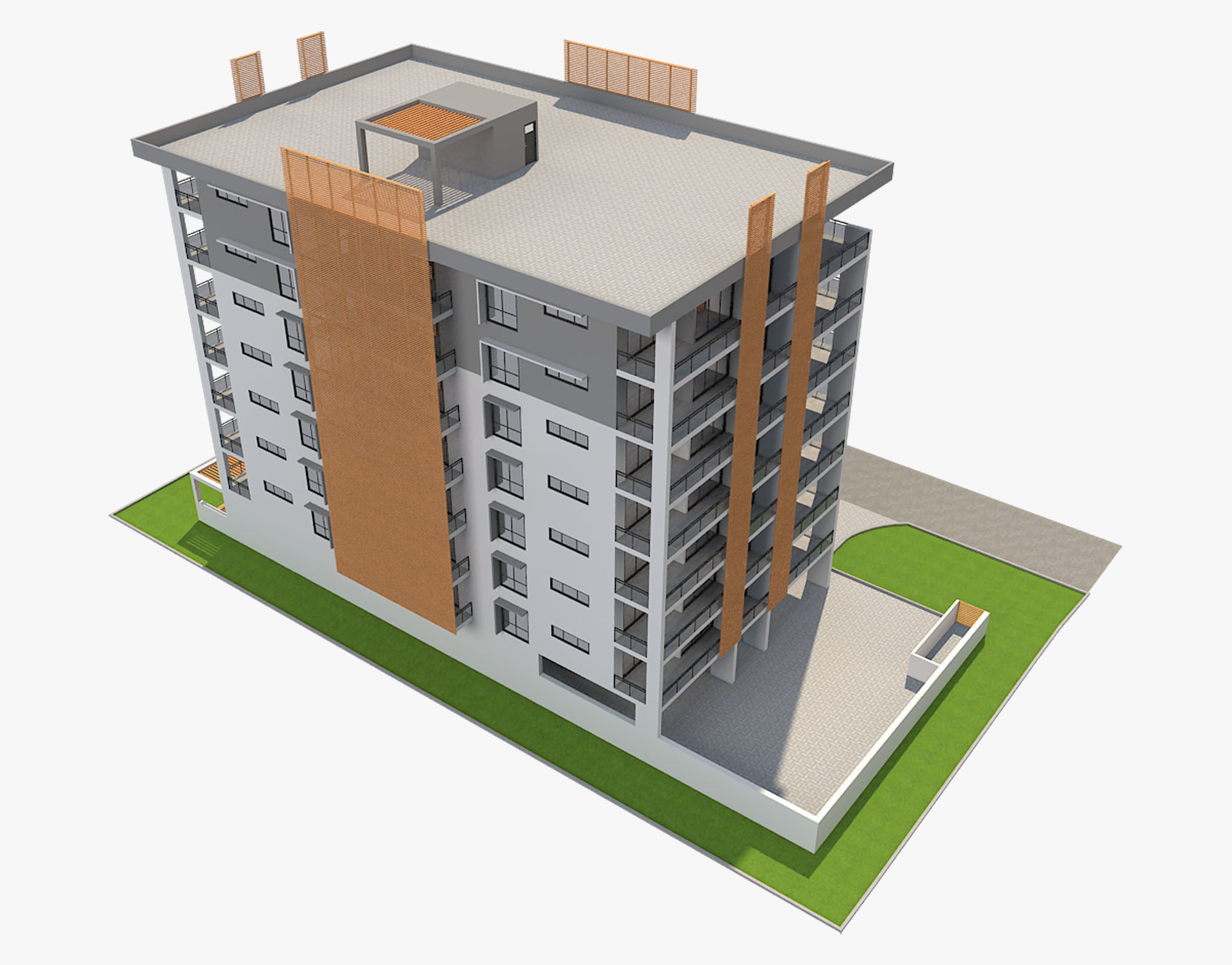Apartment Building 8 3D model_16