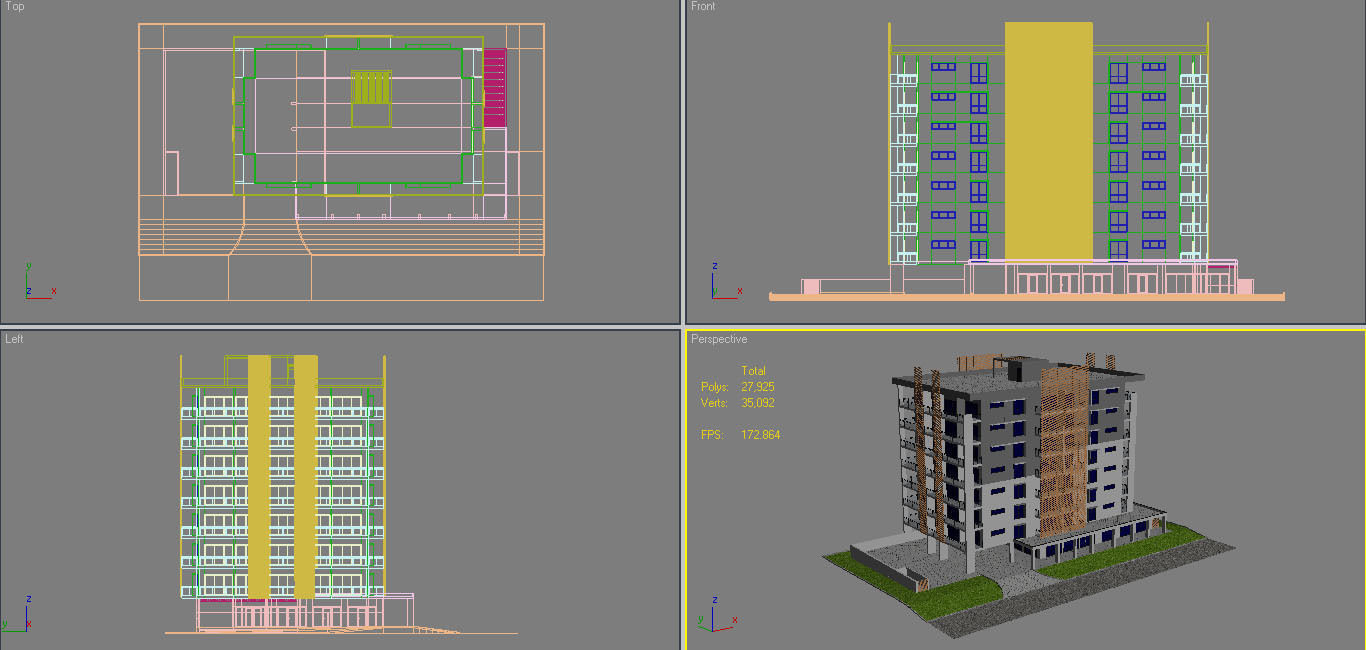 Apartment Building 8 3D model_11