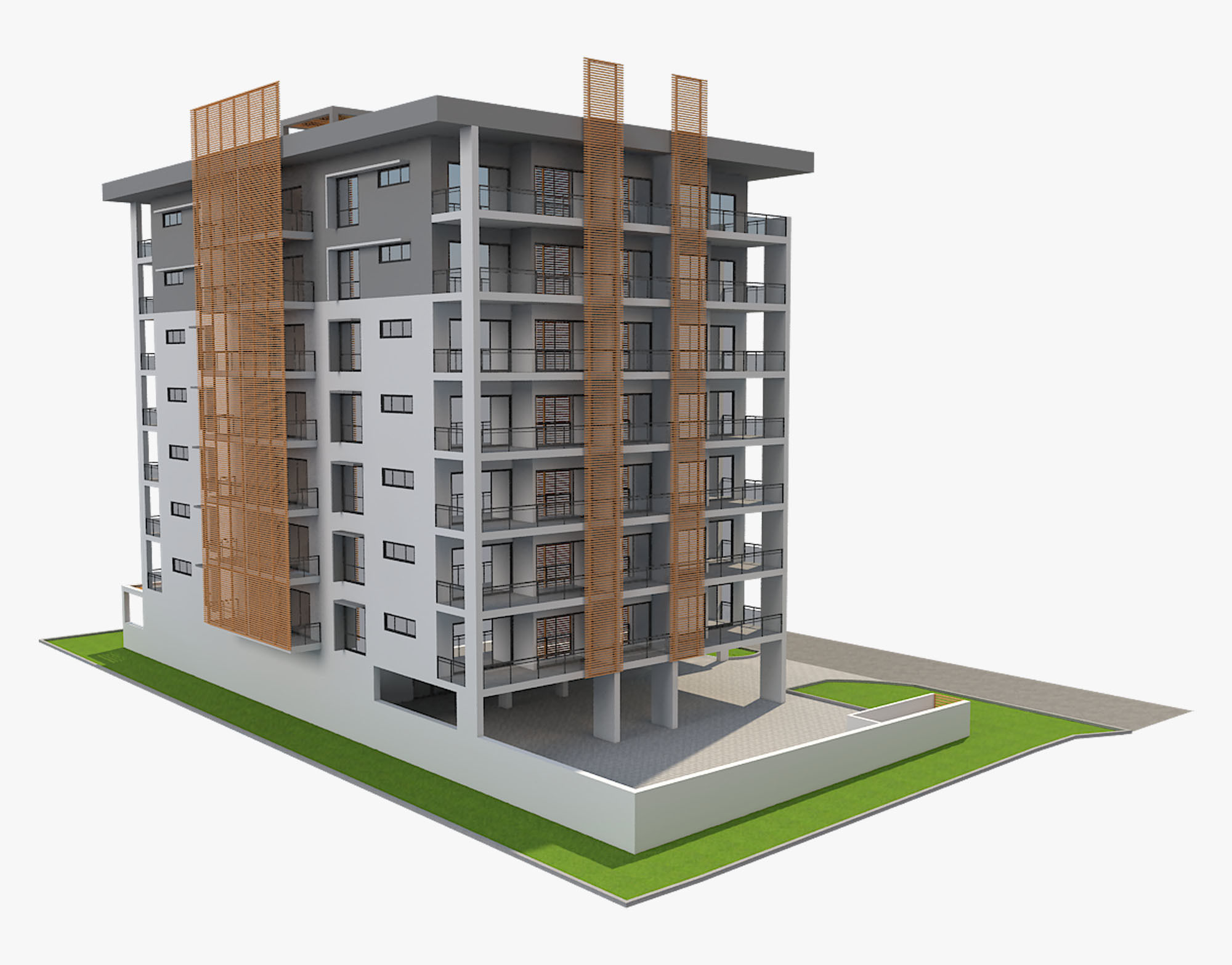 Apartment Building 8 3D model_14