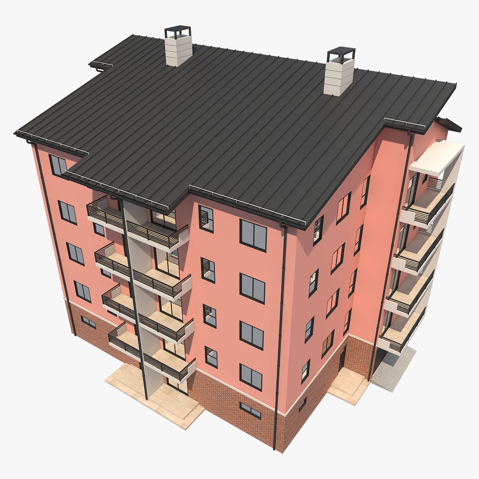 Apartment Building 10 3D model_15