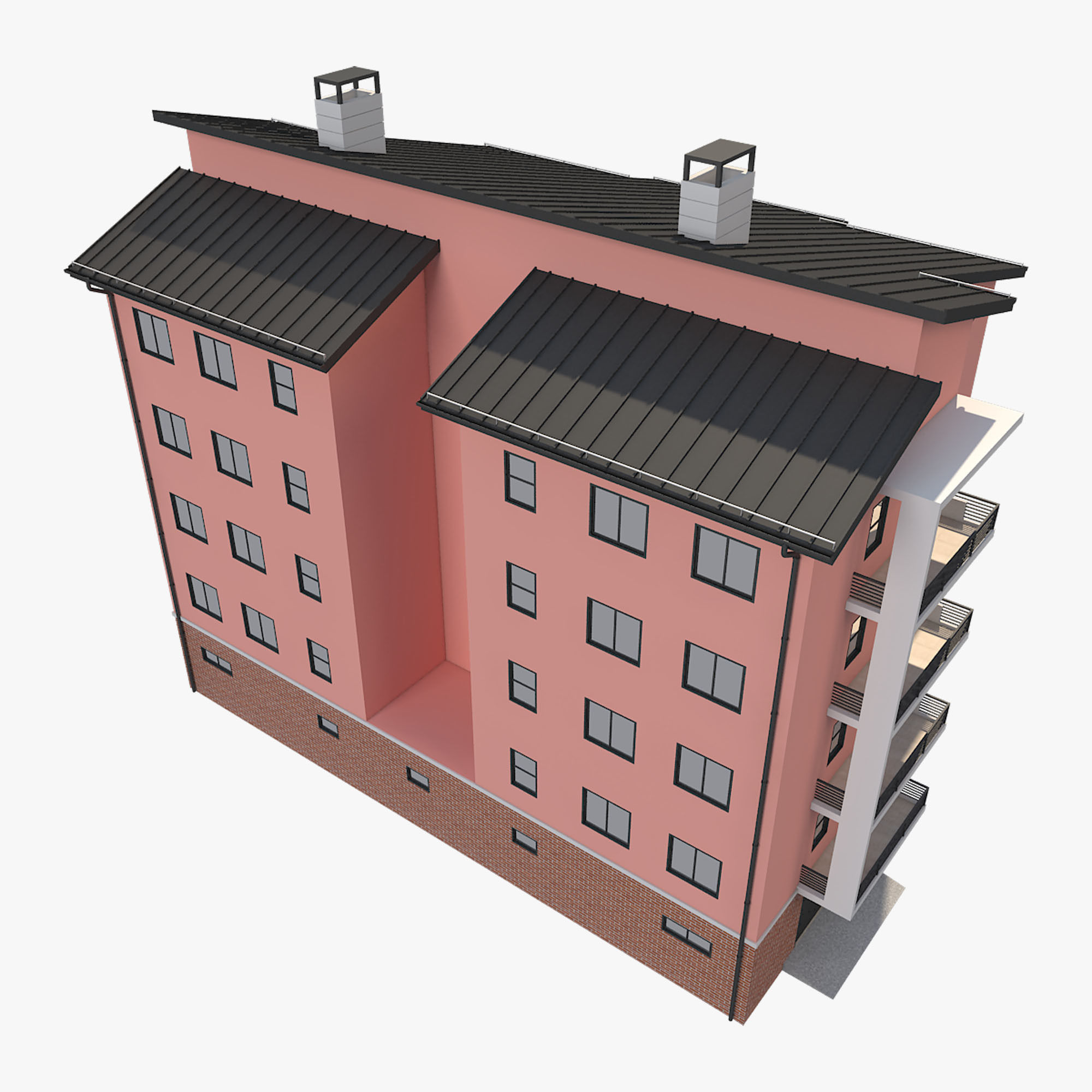 Apartment Building 10 3D model_16