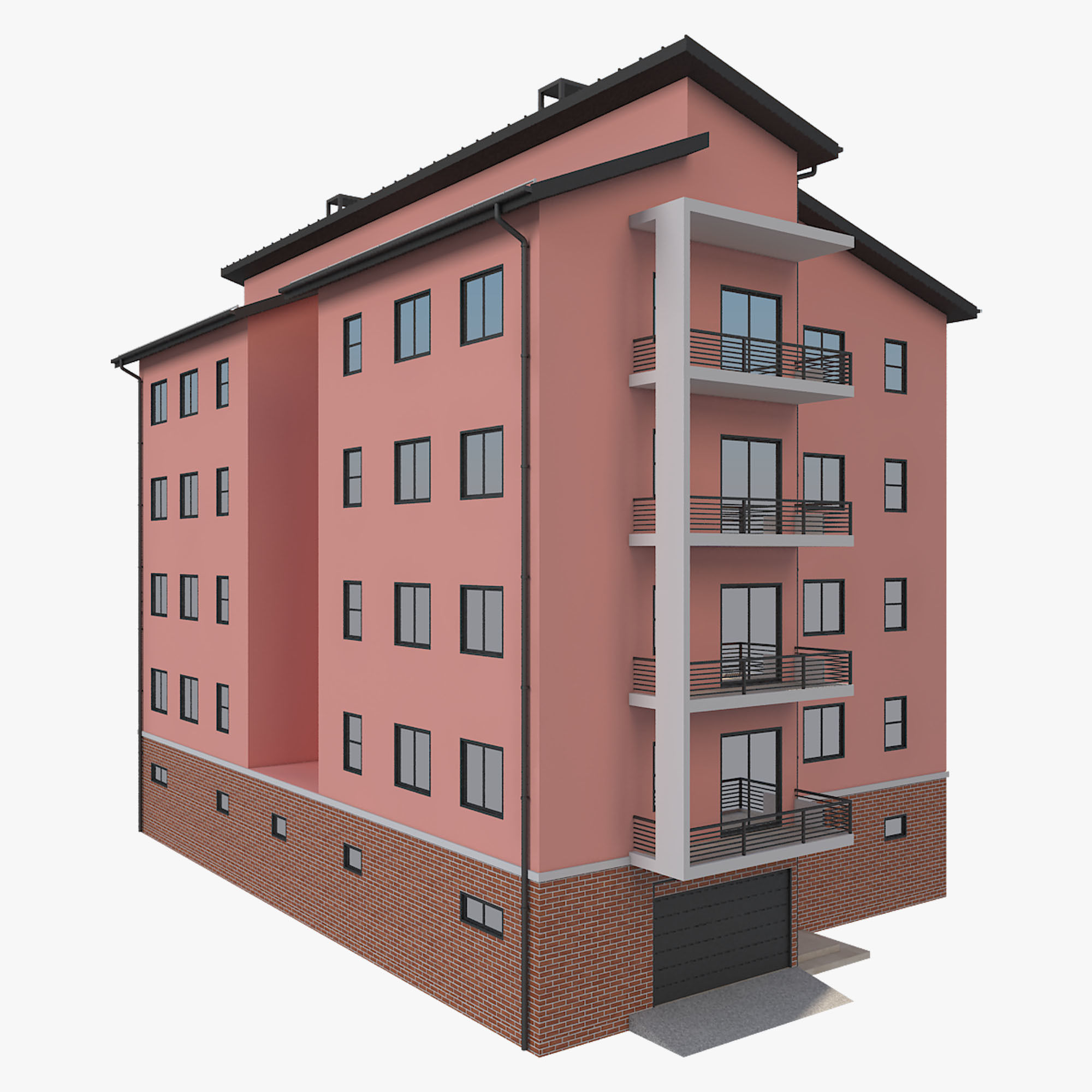 Apartment Building 10 3D model_14