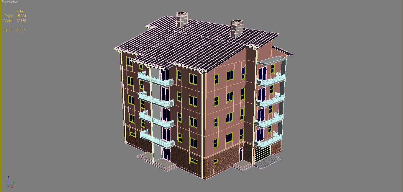 Apartment Building 10 3D model_10