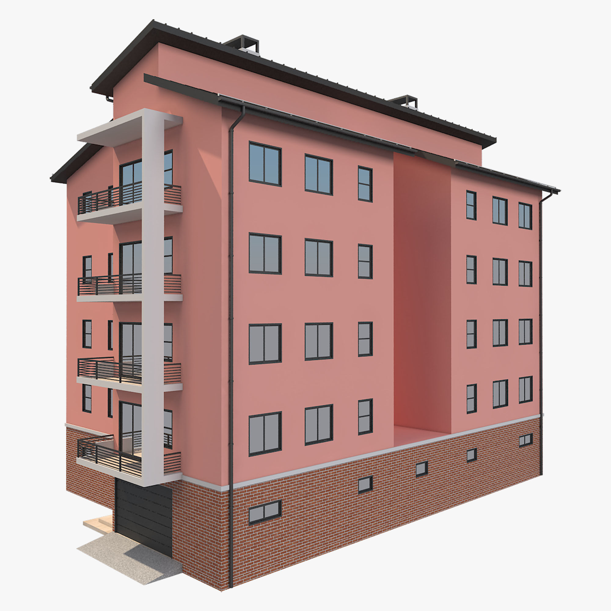 Apartment Building 10 3D model_13
