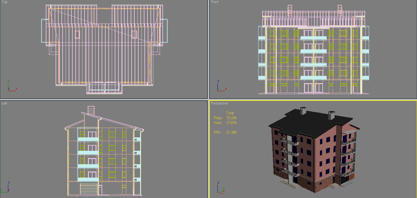 Apartment Building 10 3D model_11