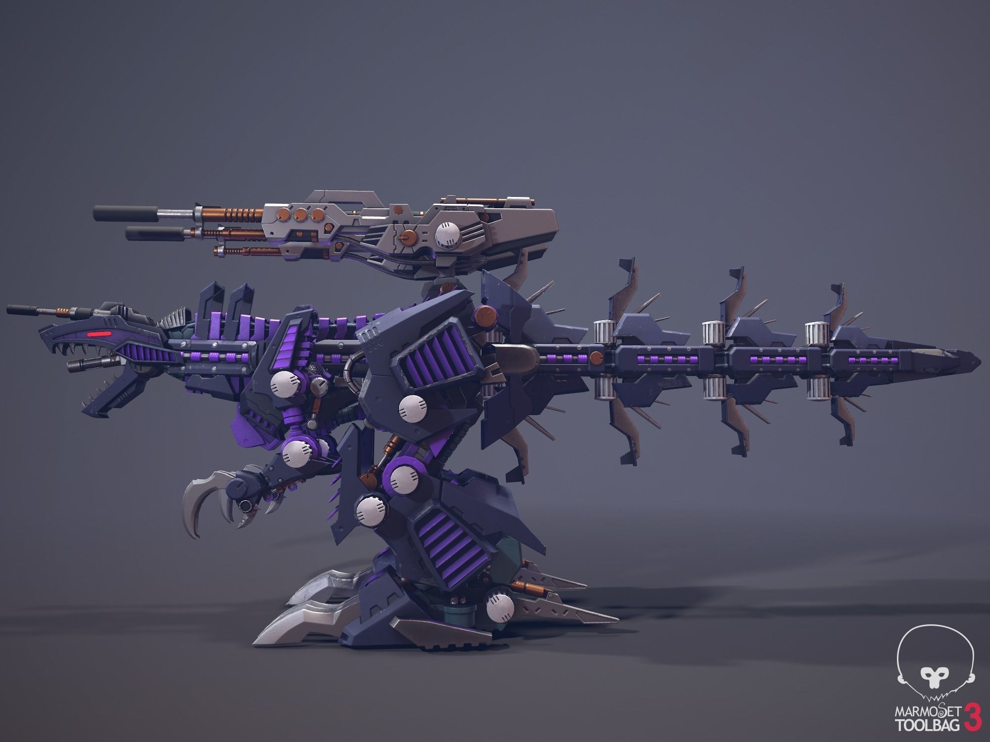 Zoid Genosaurer model 3D PBR  3D model_3