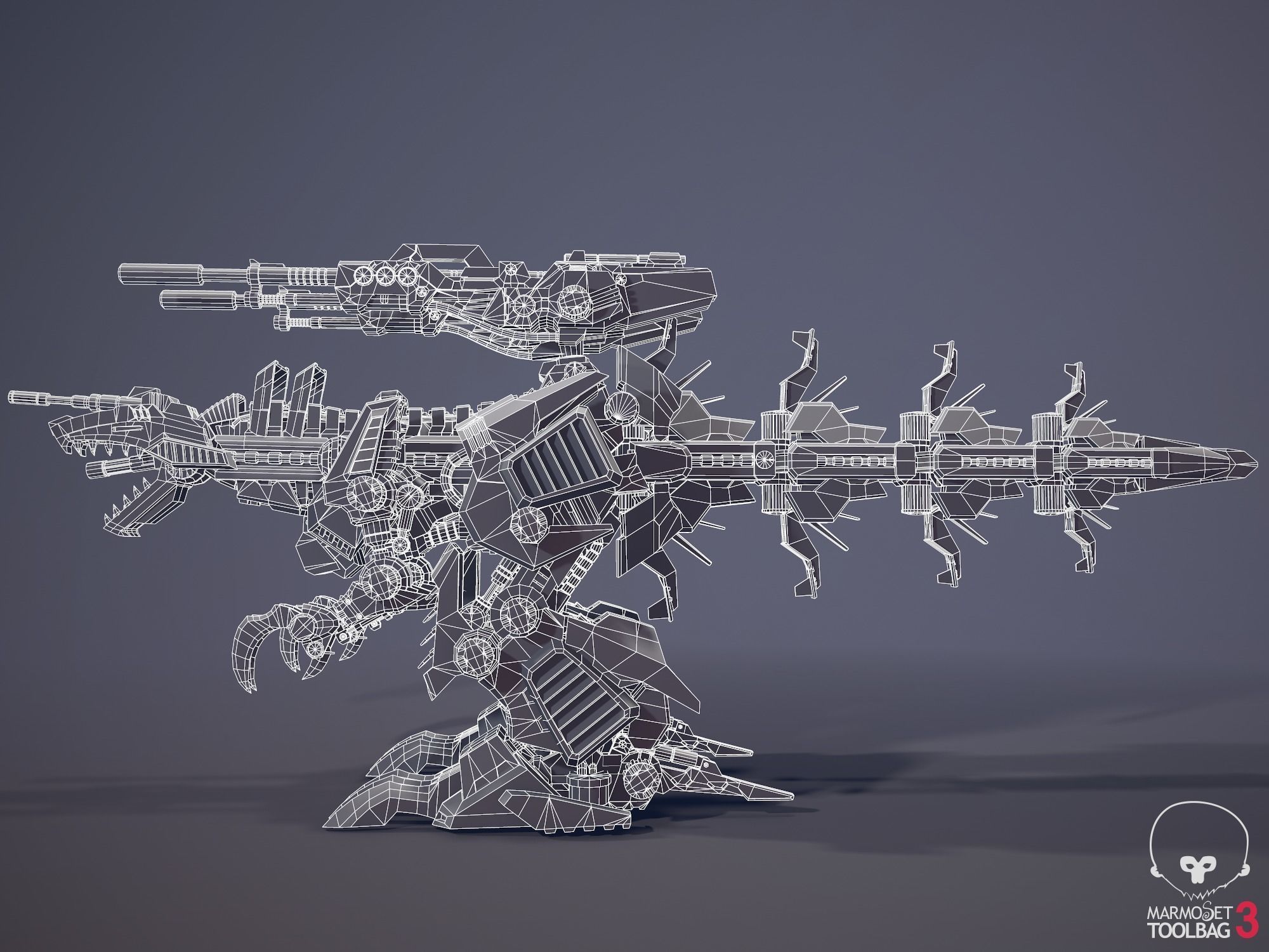 Zoid Genosaurer model 3D PBR  3D model_4