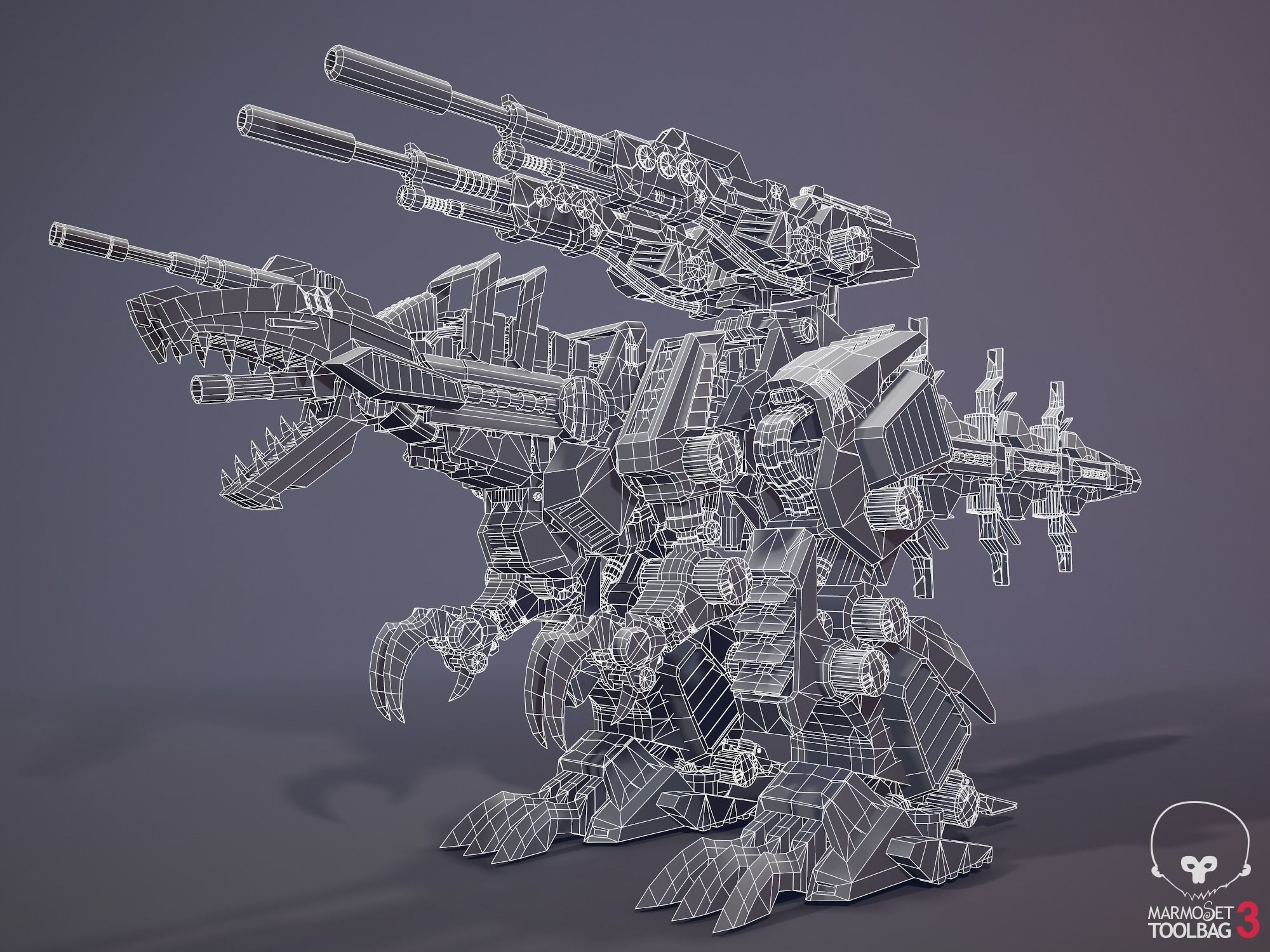 Zoid Genosaurer model 3D PBR  3D model_2