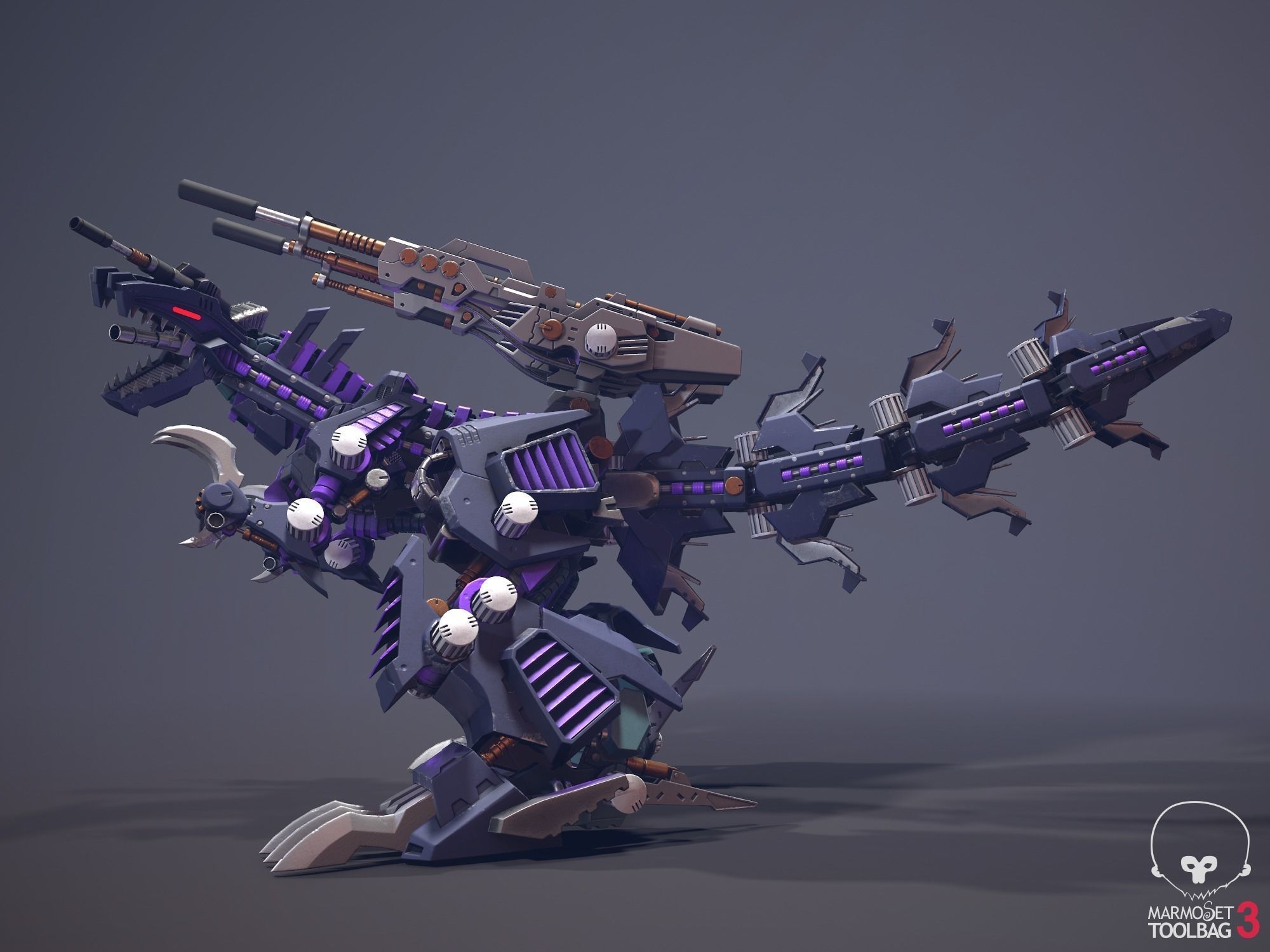 Zoid Genosaurer model 3D PBR  3D model_26