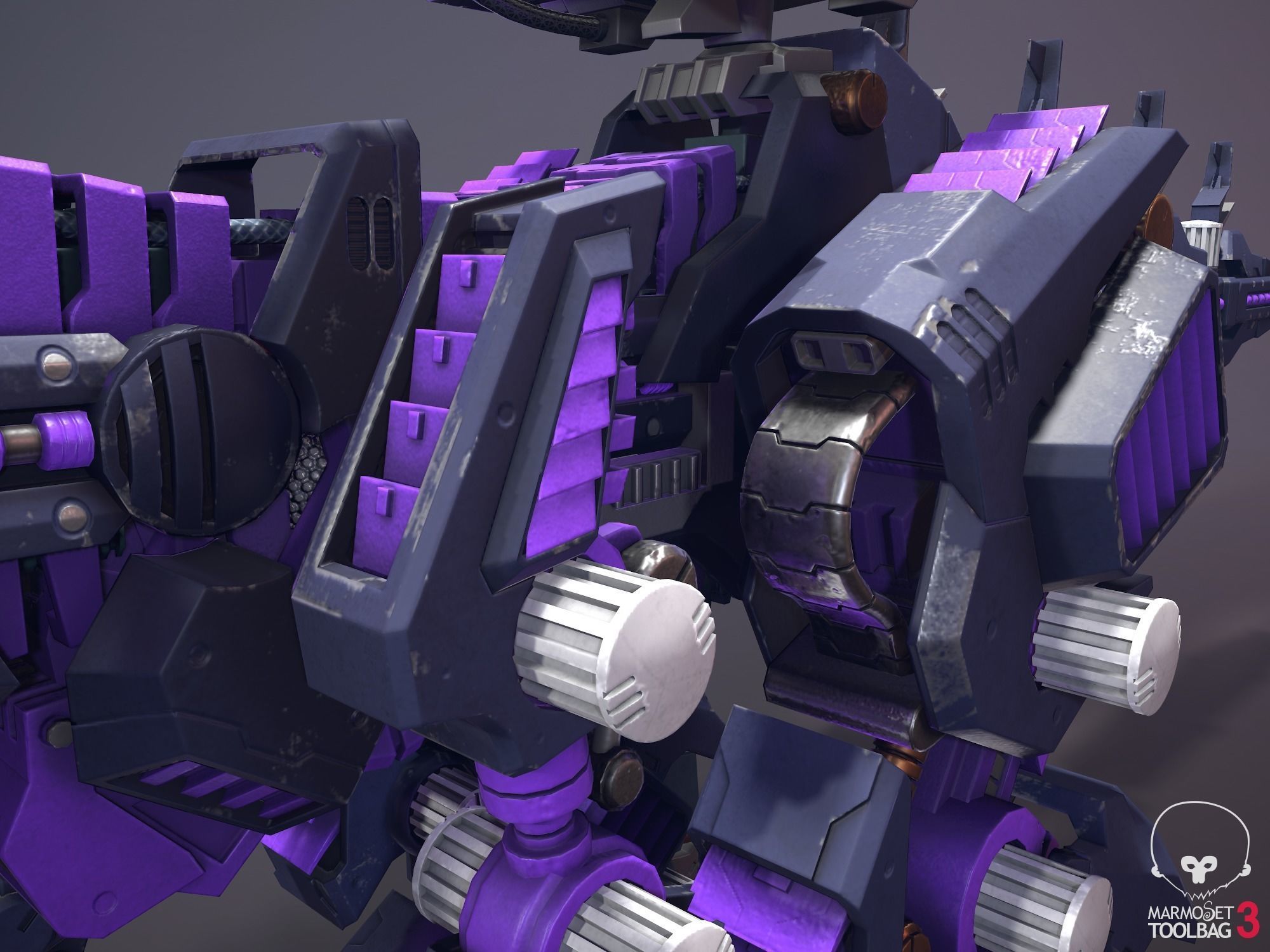 Zoid Genosaurer model 3D PBR  3D model_11