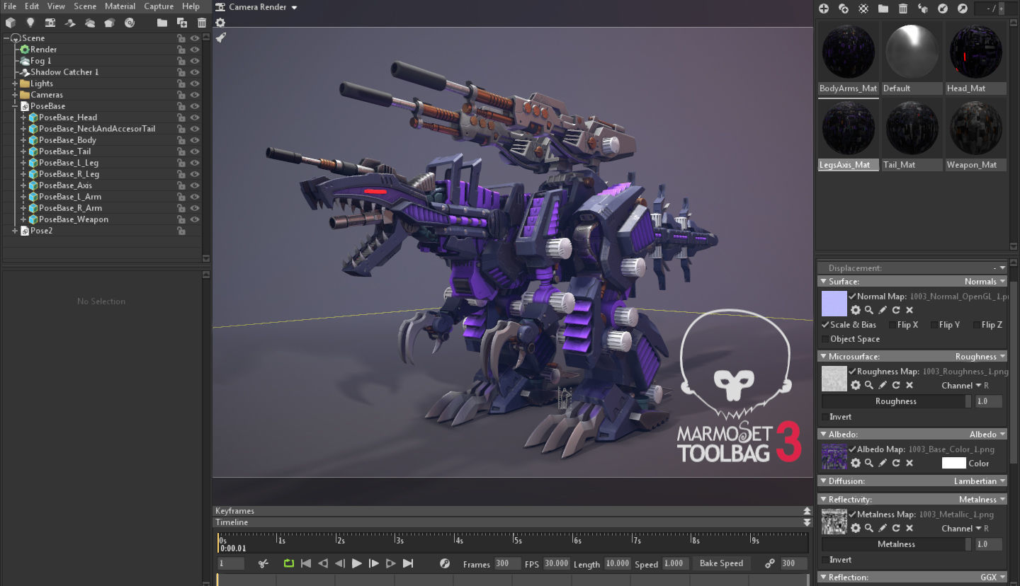 Zoid Genosaurer model 3D PBR  3D model_36