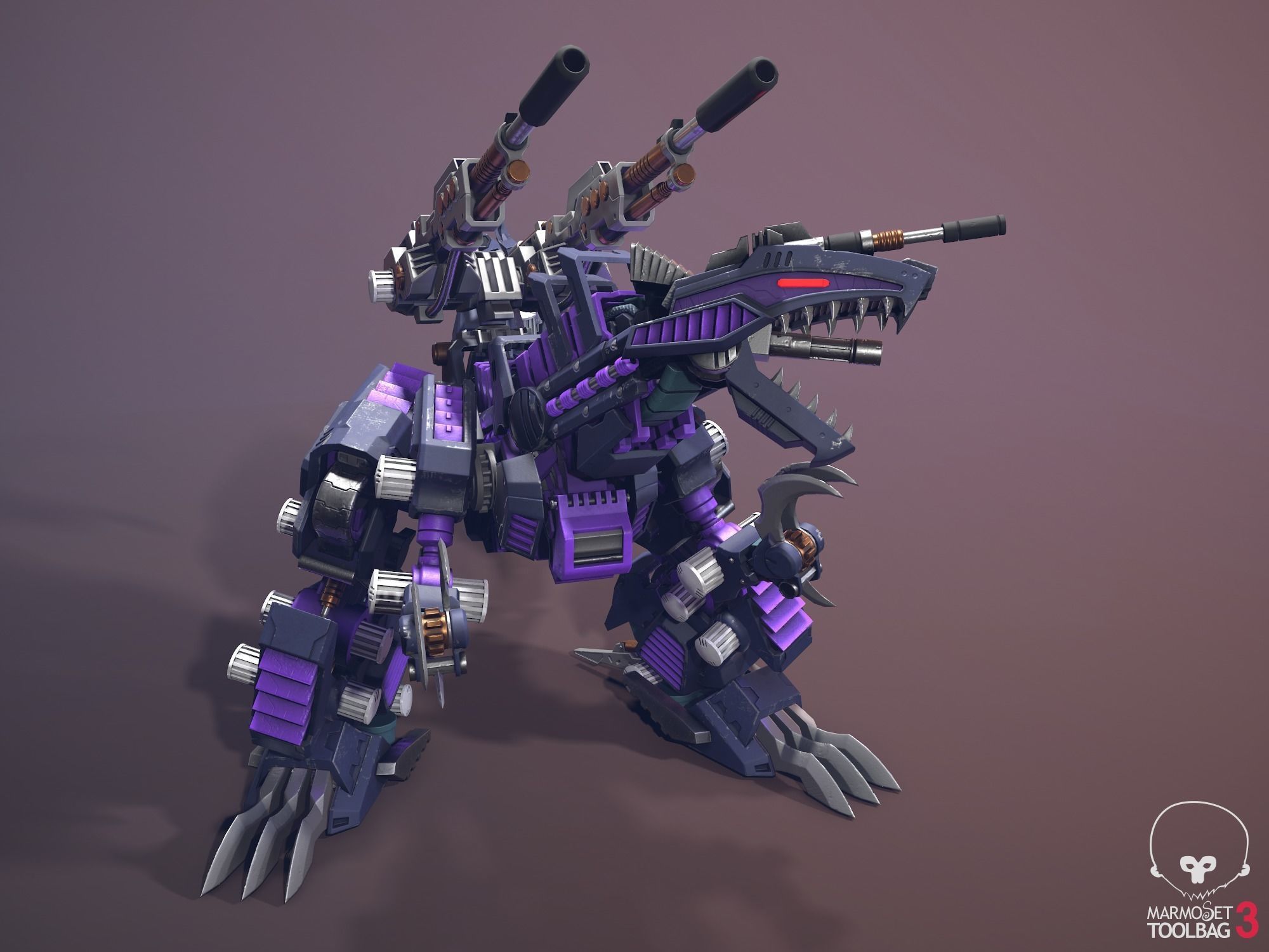 Zoid Genosaurer model 3D PBR  3D model_34