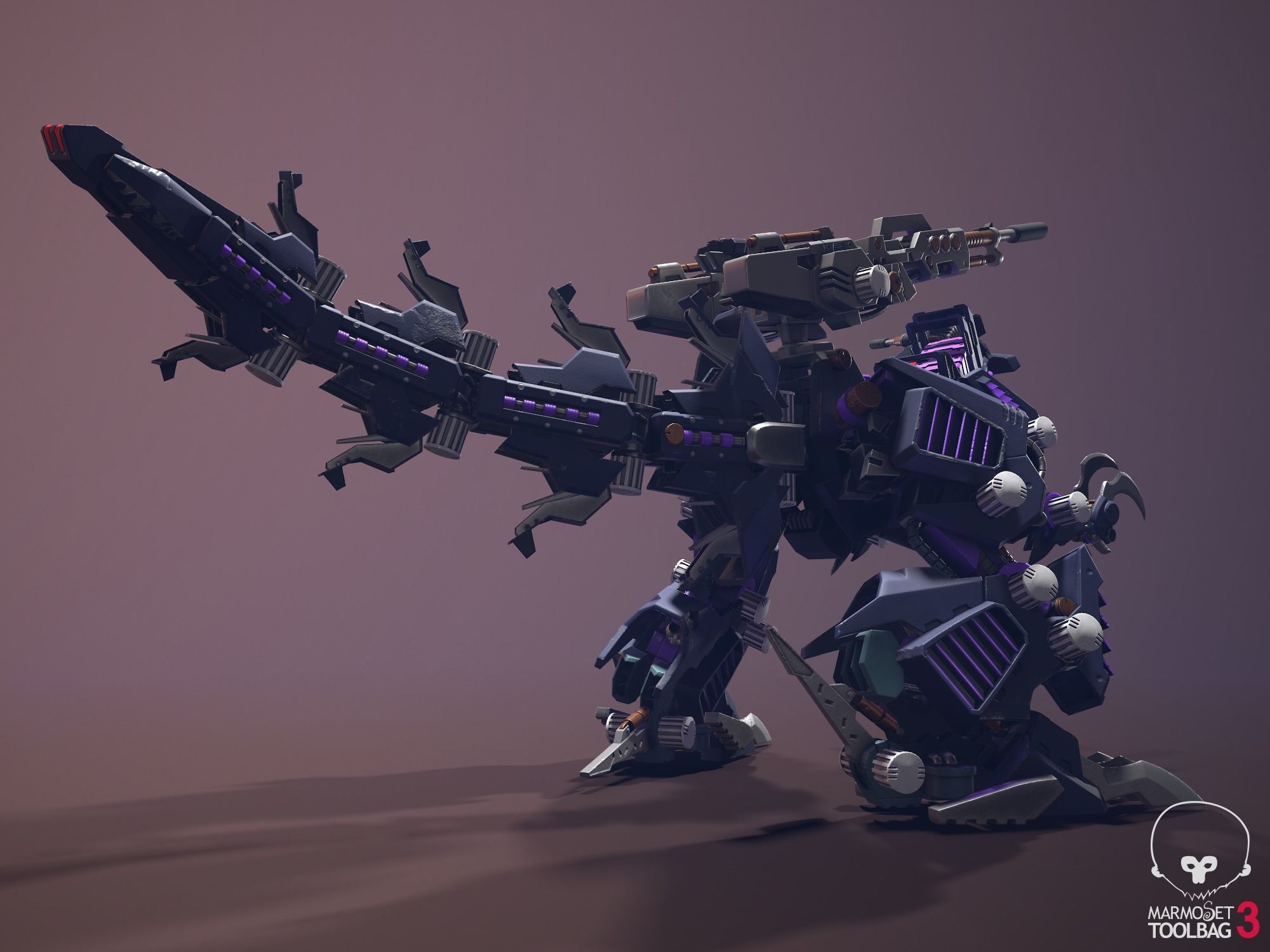 Zoid Genosaurer model 3D PBR  3D model_30