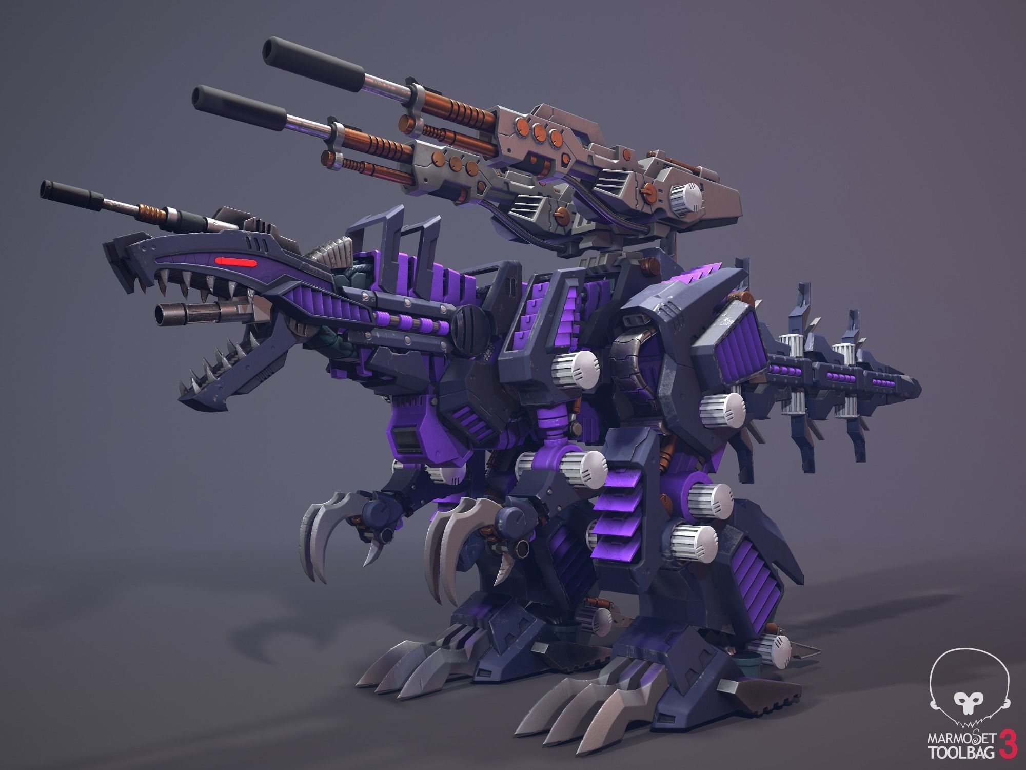 Zoid Genosaurer model 3D PBR  3D model_1