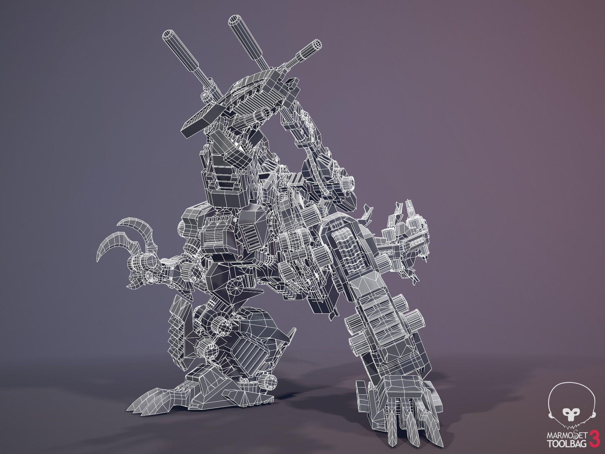 Zoid Genosaurer model 3D PBR  3D model_25