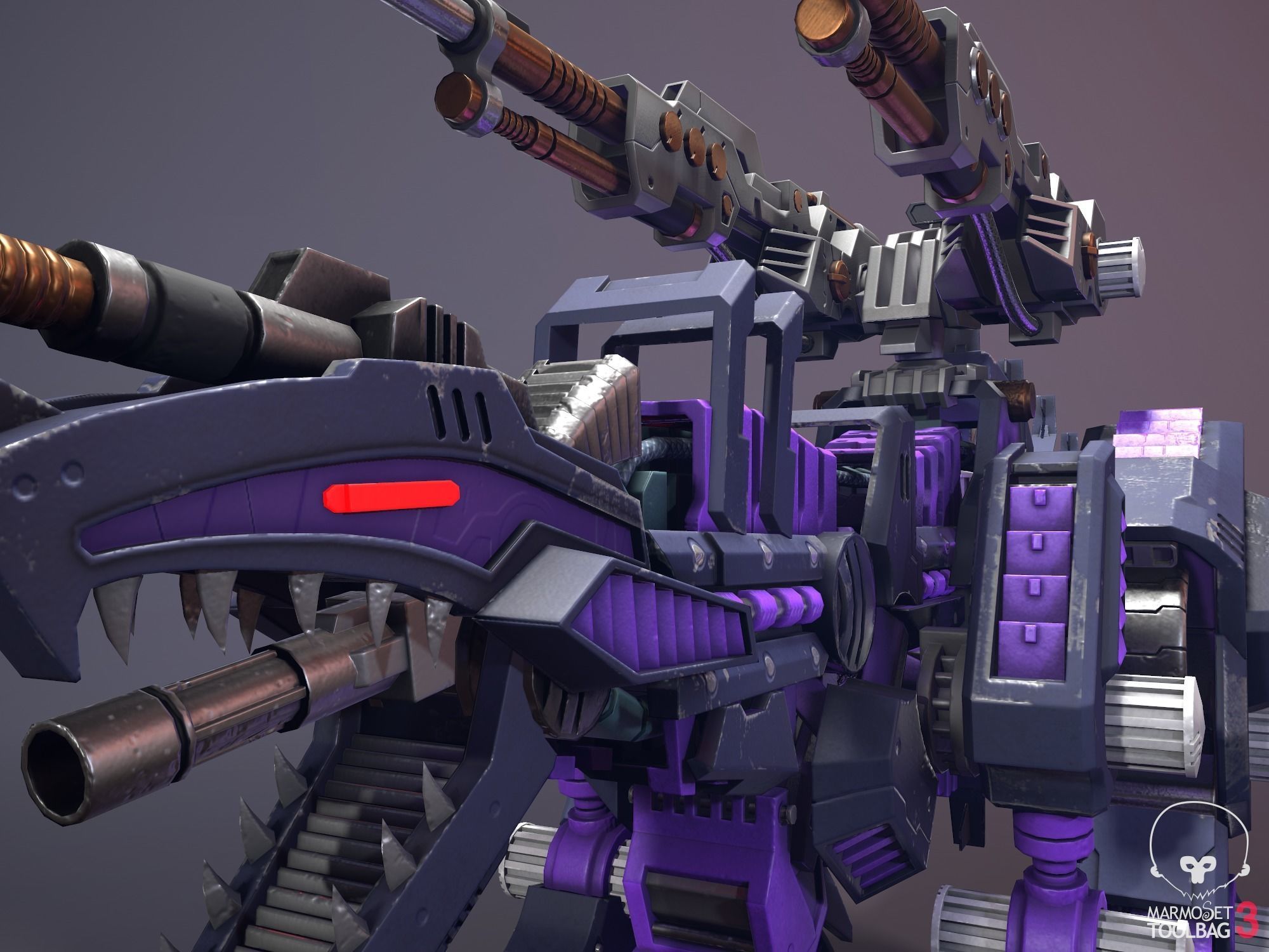 Zoid Genosaurer model 3D PBR  3D model_9
