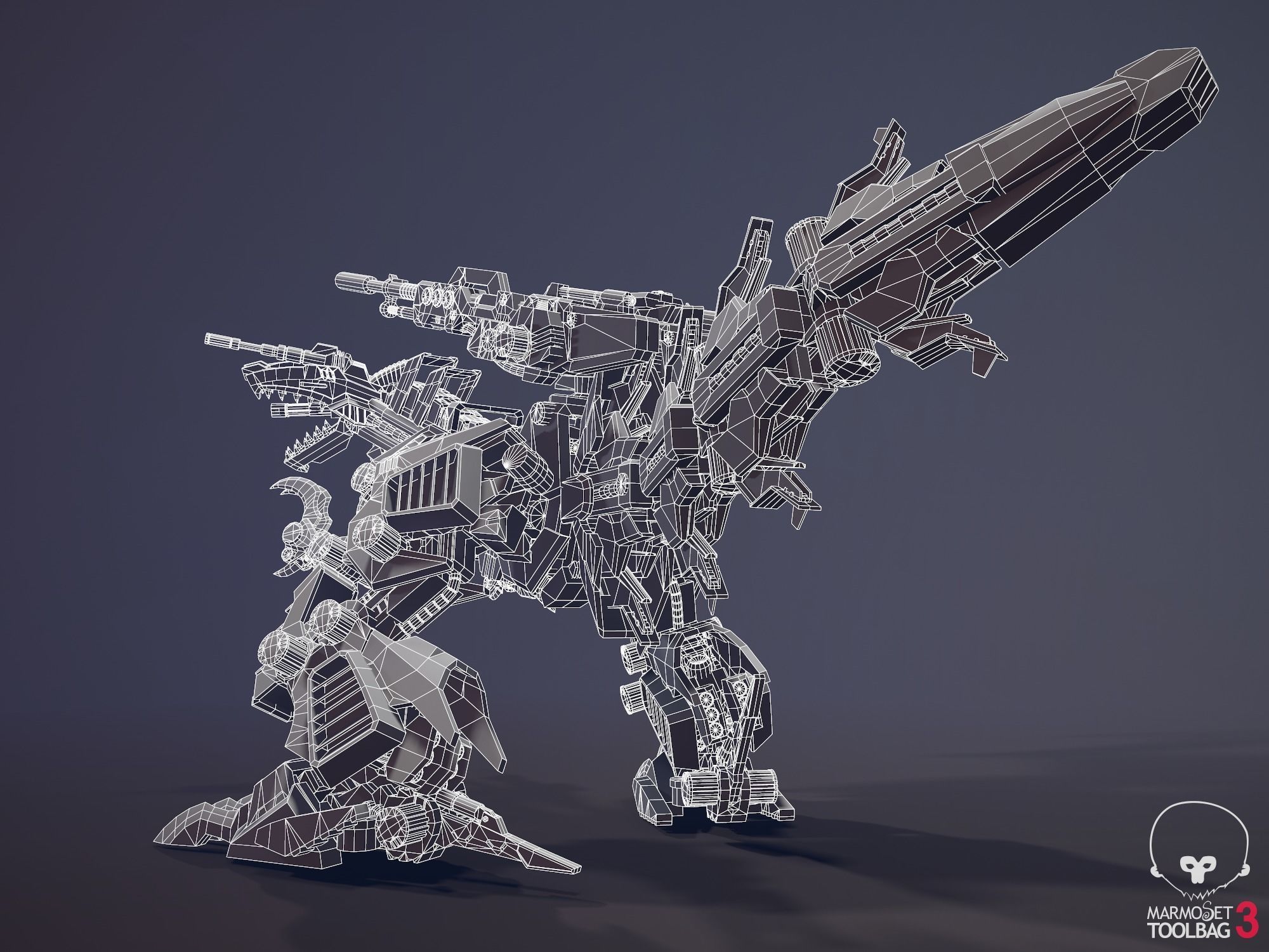 Zoid Genosaurer model 3D PBR  3D model_29