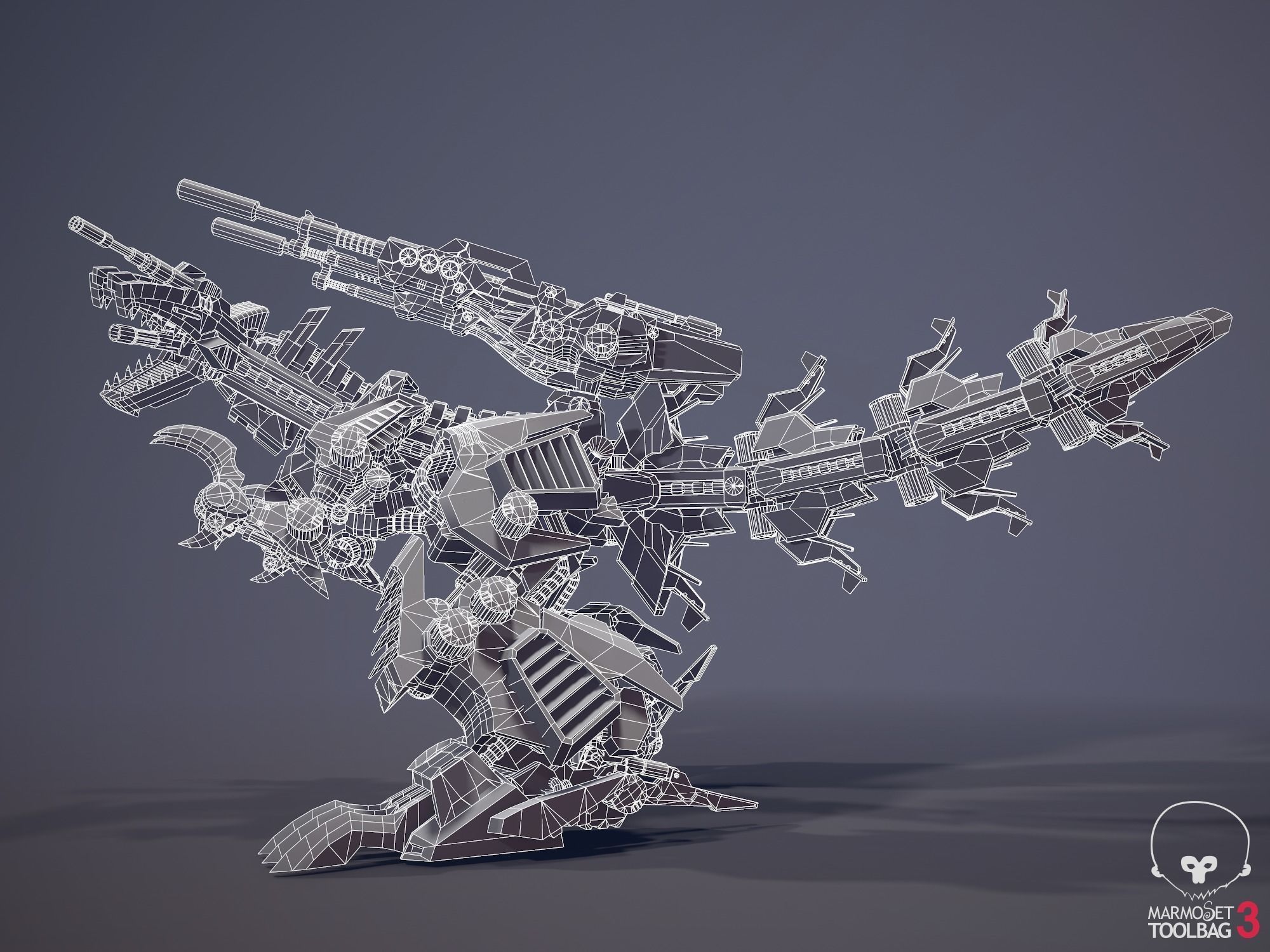 Zoid Genosaurer model 3D PBR  3D model_27
