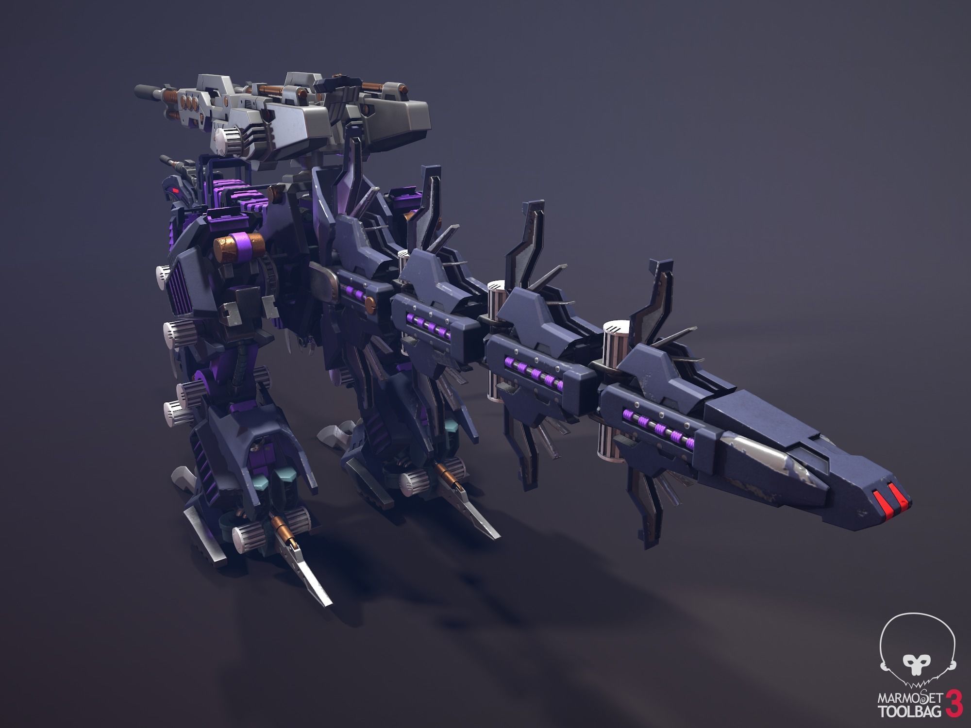 Zoid Genosaurer model 3D PBR  3D model_5