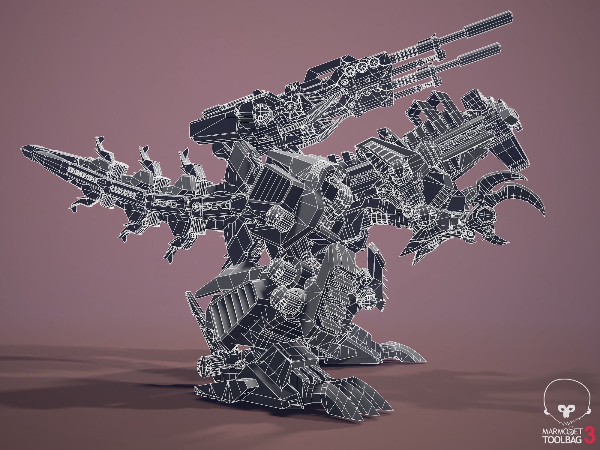 Zoid Genosaurer model 3D PBR  3D model_33