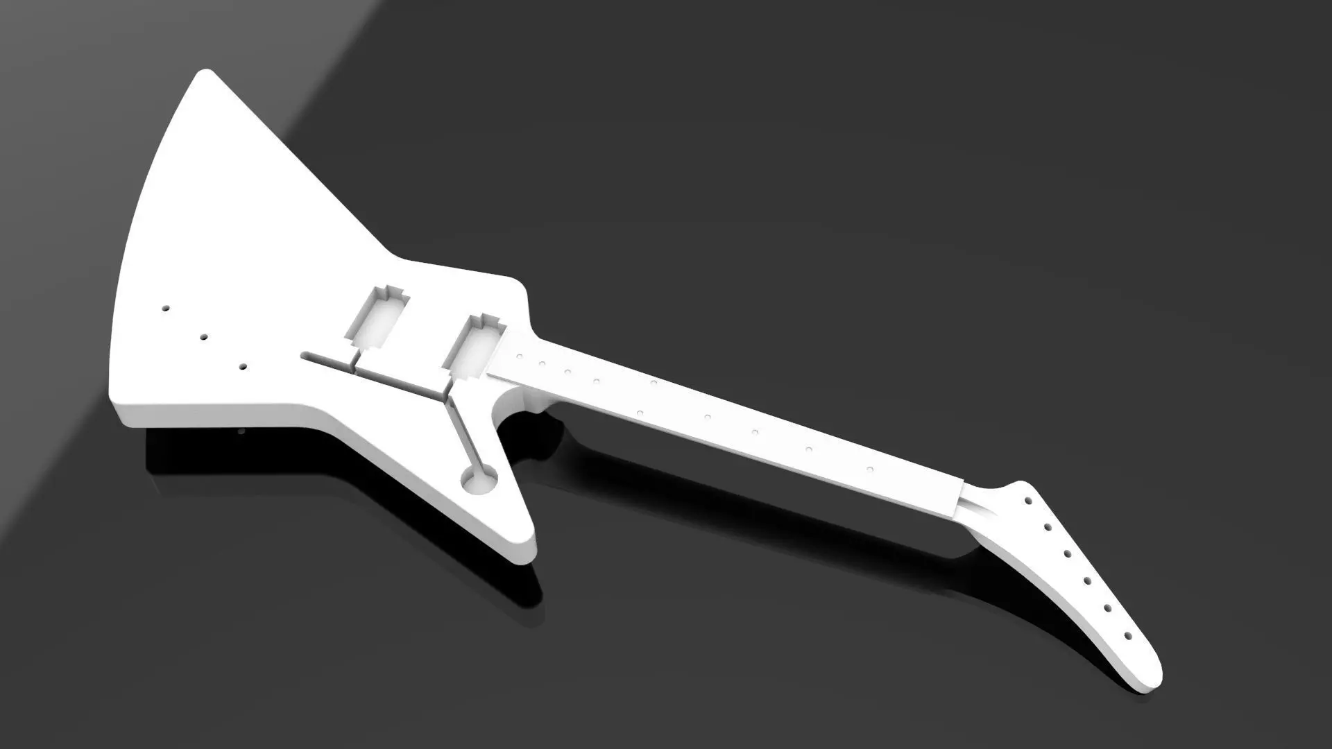 Gibson Explorer CAD CNC  3D print model_0