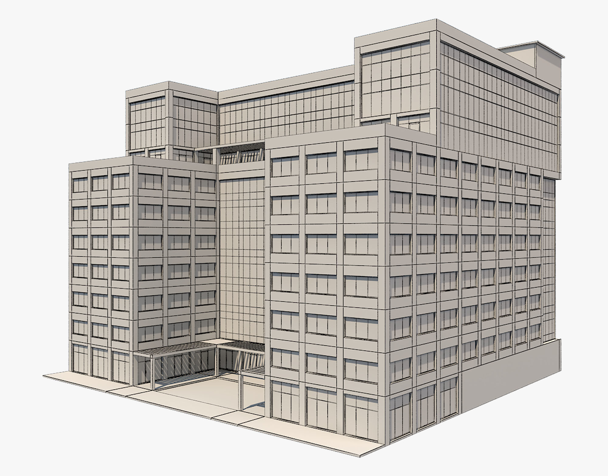 Building 4 3D model_2