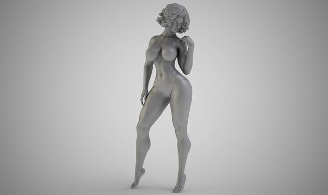 Girl in a Bikini 3D print model