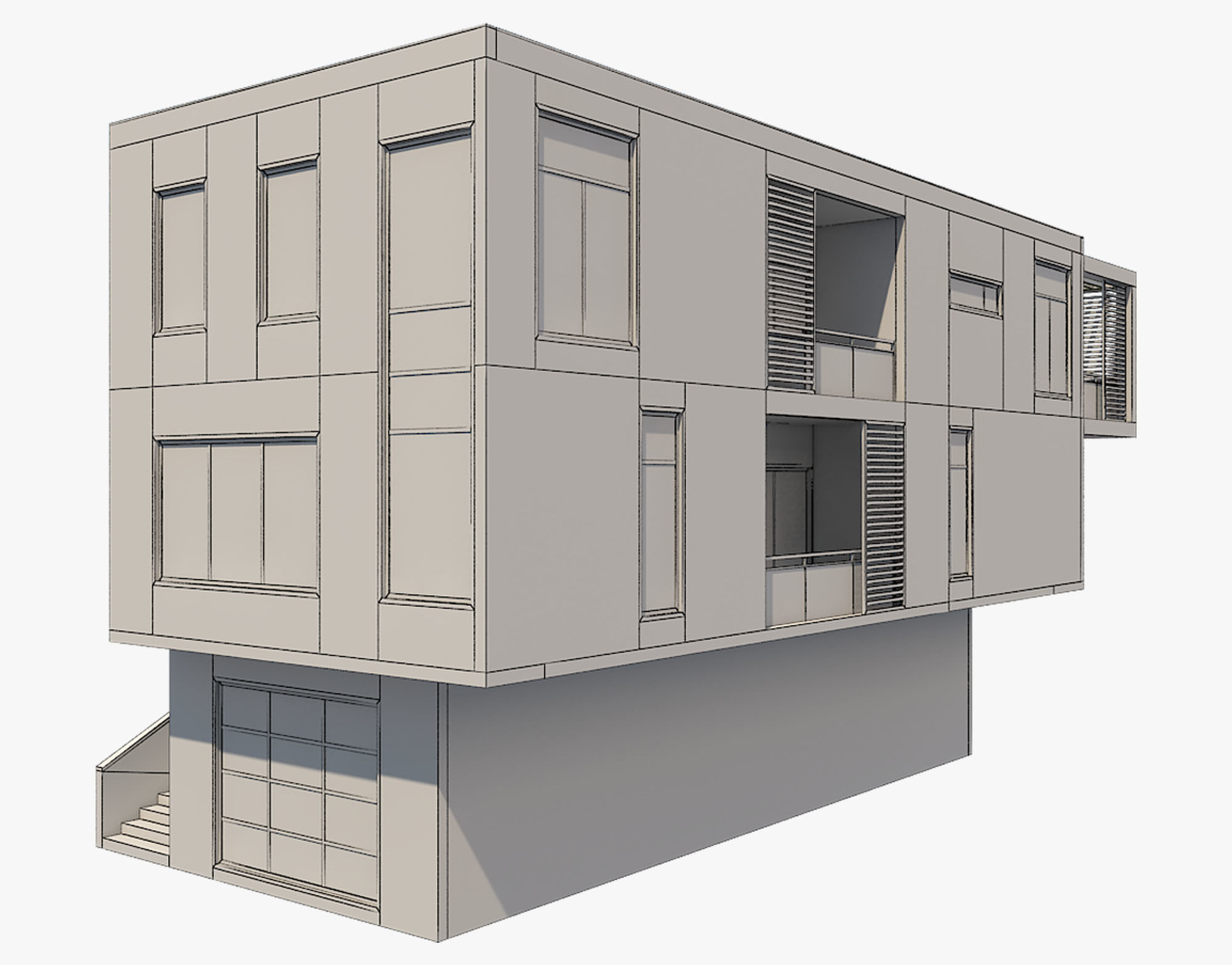 Modern House 6 3D model_2