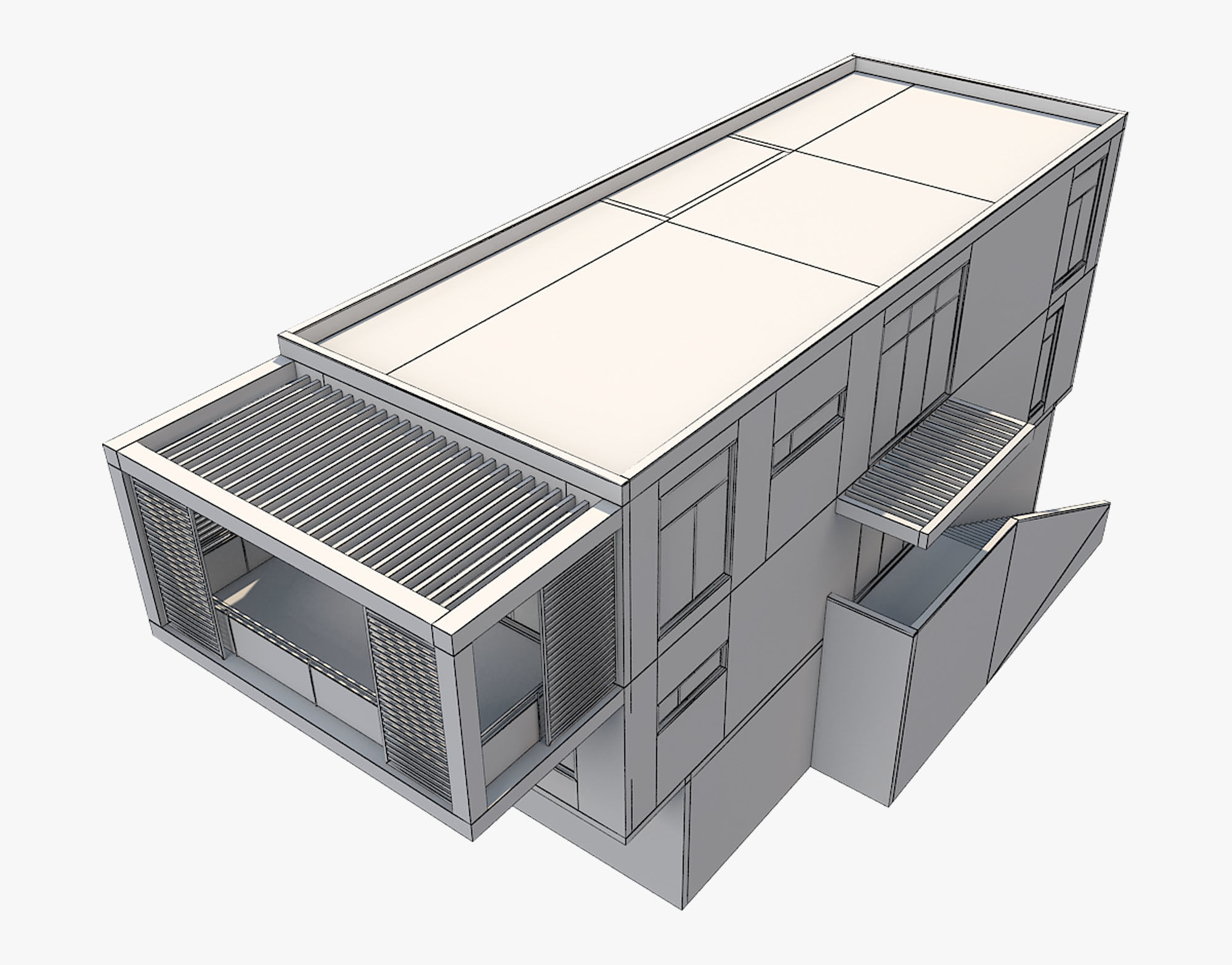 Modern House 6 3D model_6