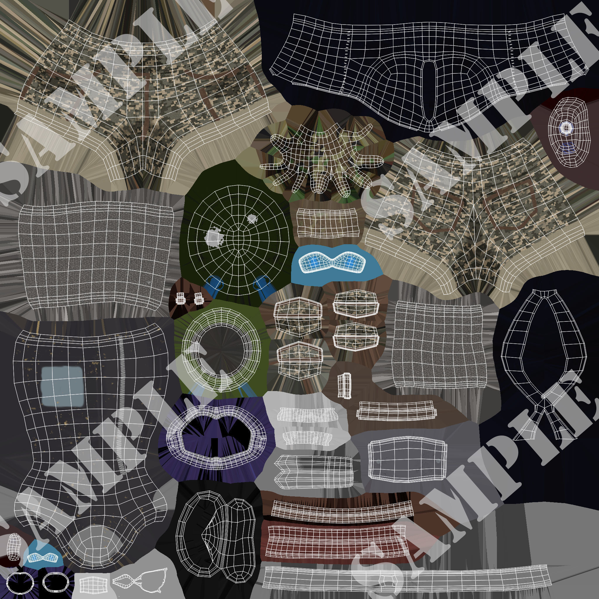 Girl 3D Model woman with hair and shorts Low-poly 3D model_31