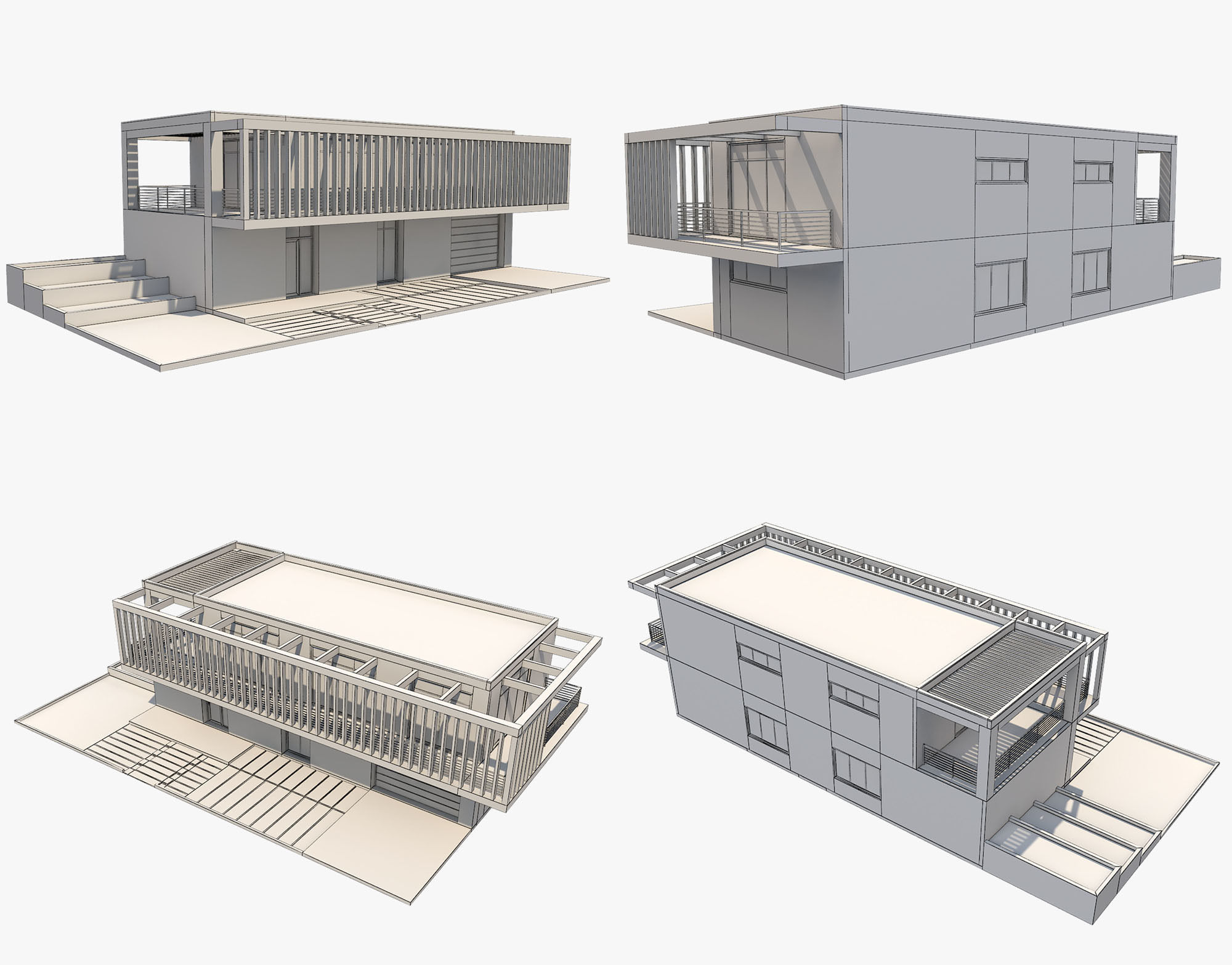 Modern House 7 3D model_7
