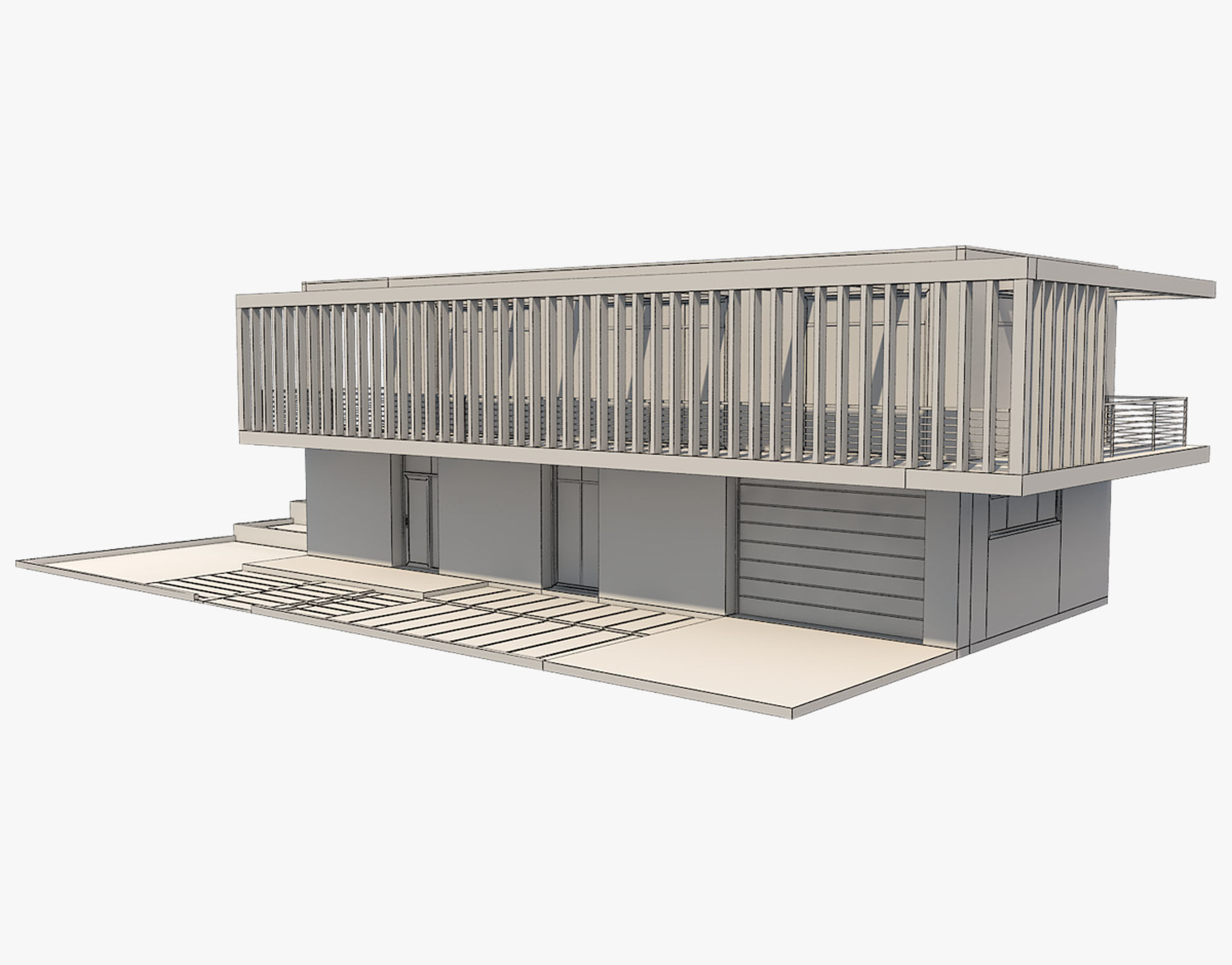 Modern House 7 3D model_2