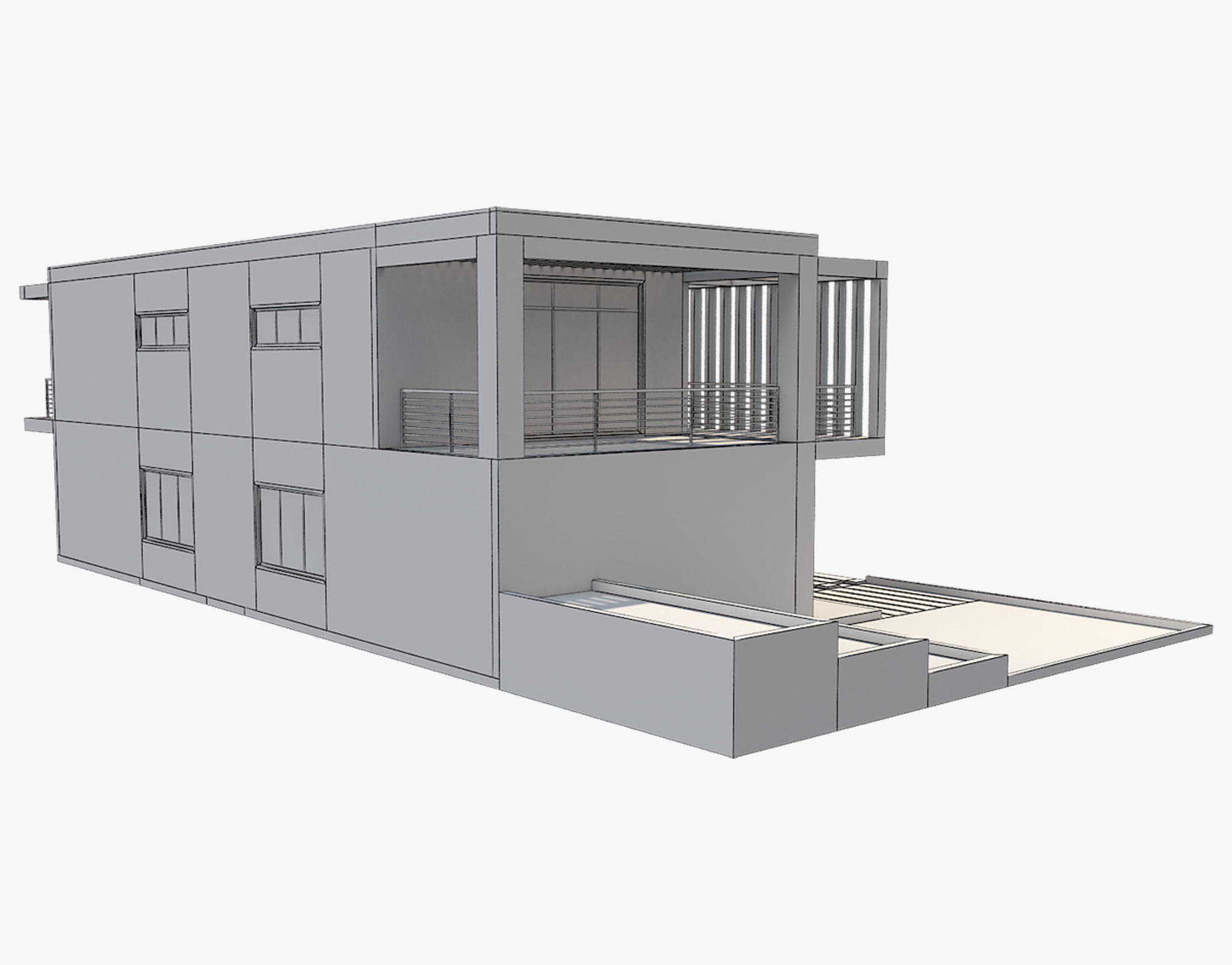 Modern House 7 3D model_4