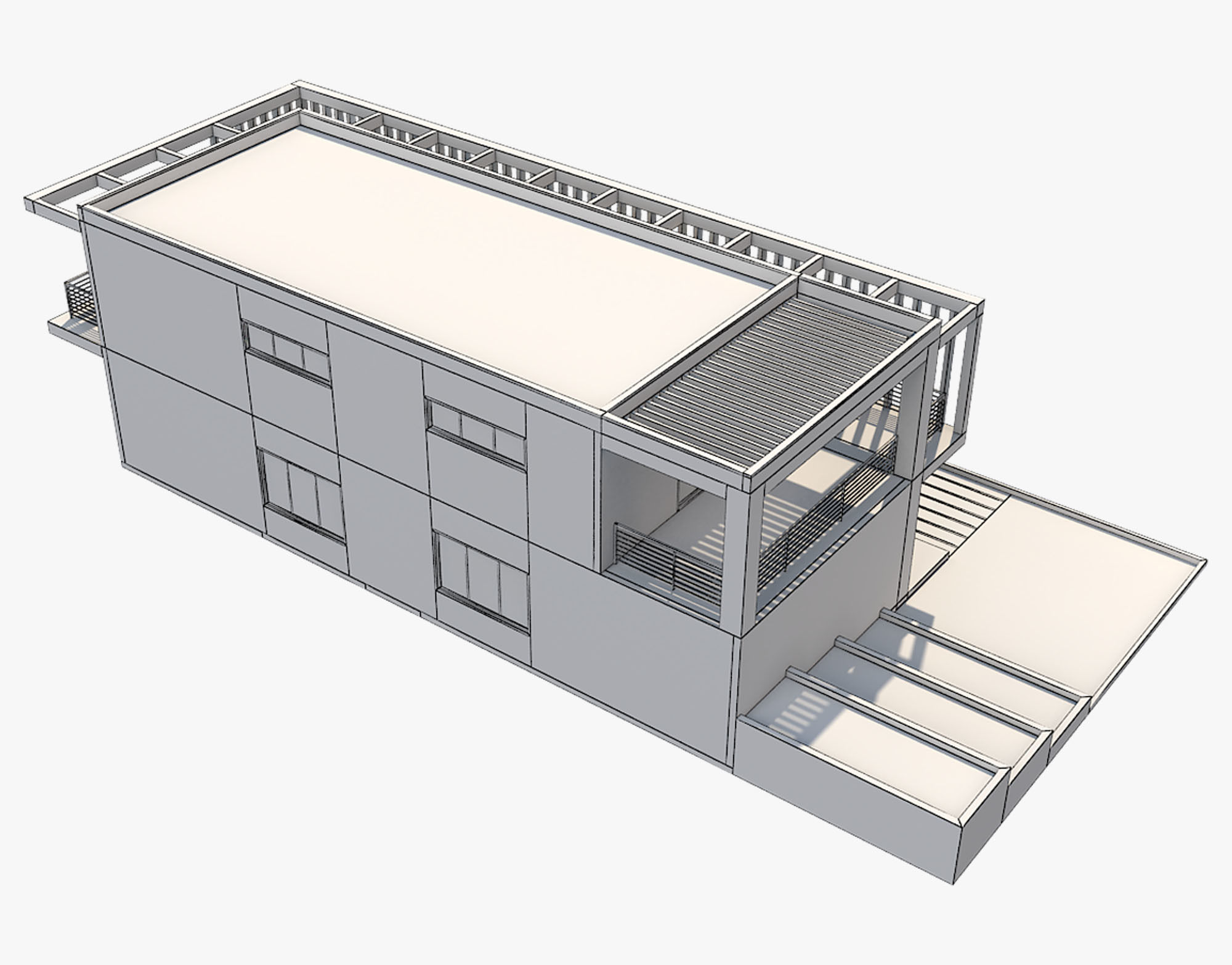 Modern House 7 3D model_6